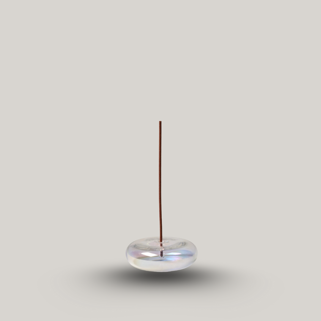 GENTLE HABITS Glass Incense Holder - Iridescent