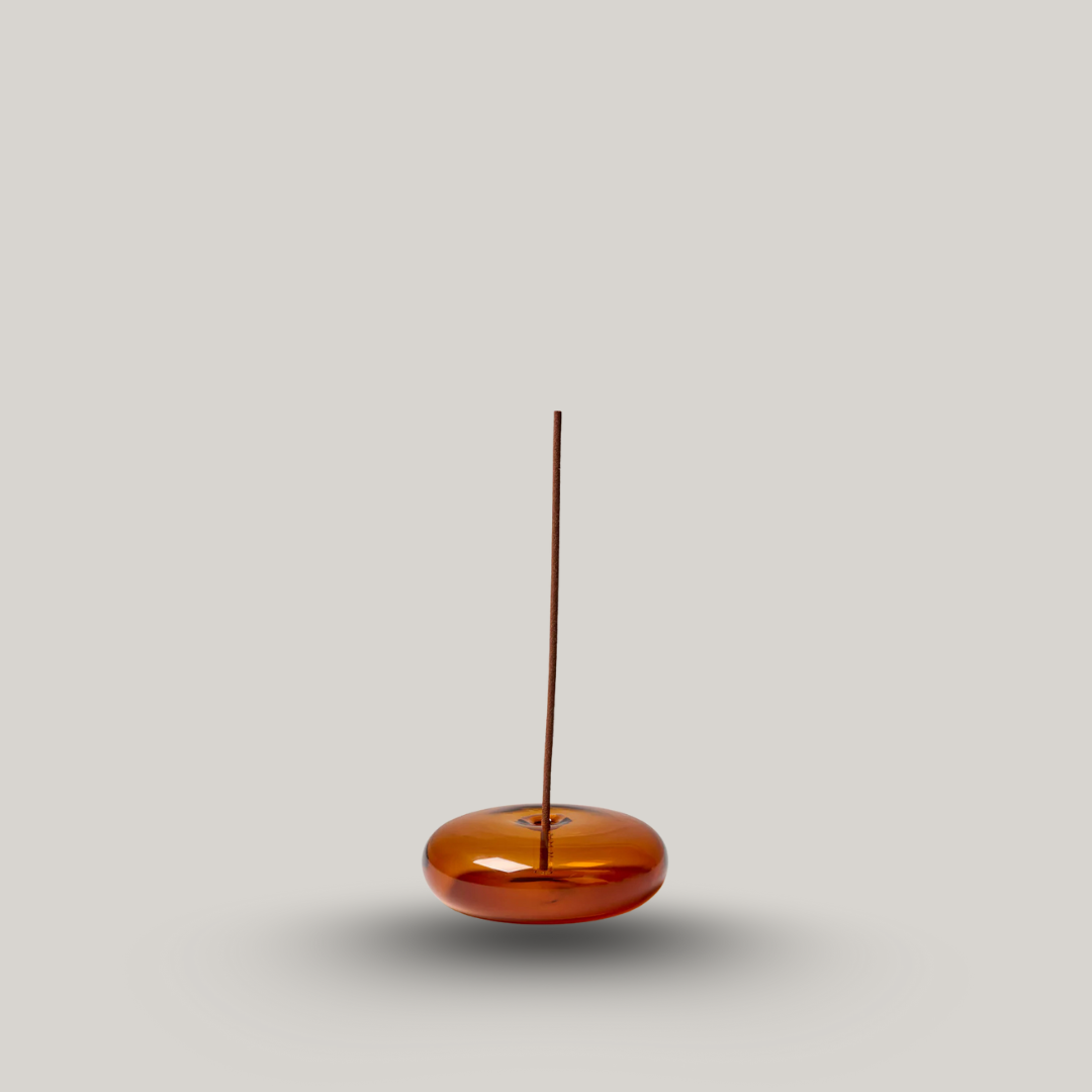 GENTLE HABITS Glass Incense Holder - Amber