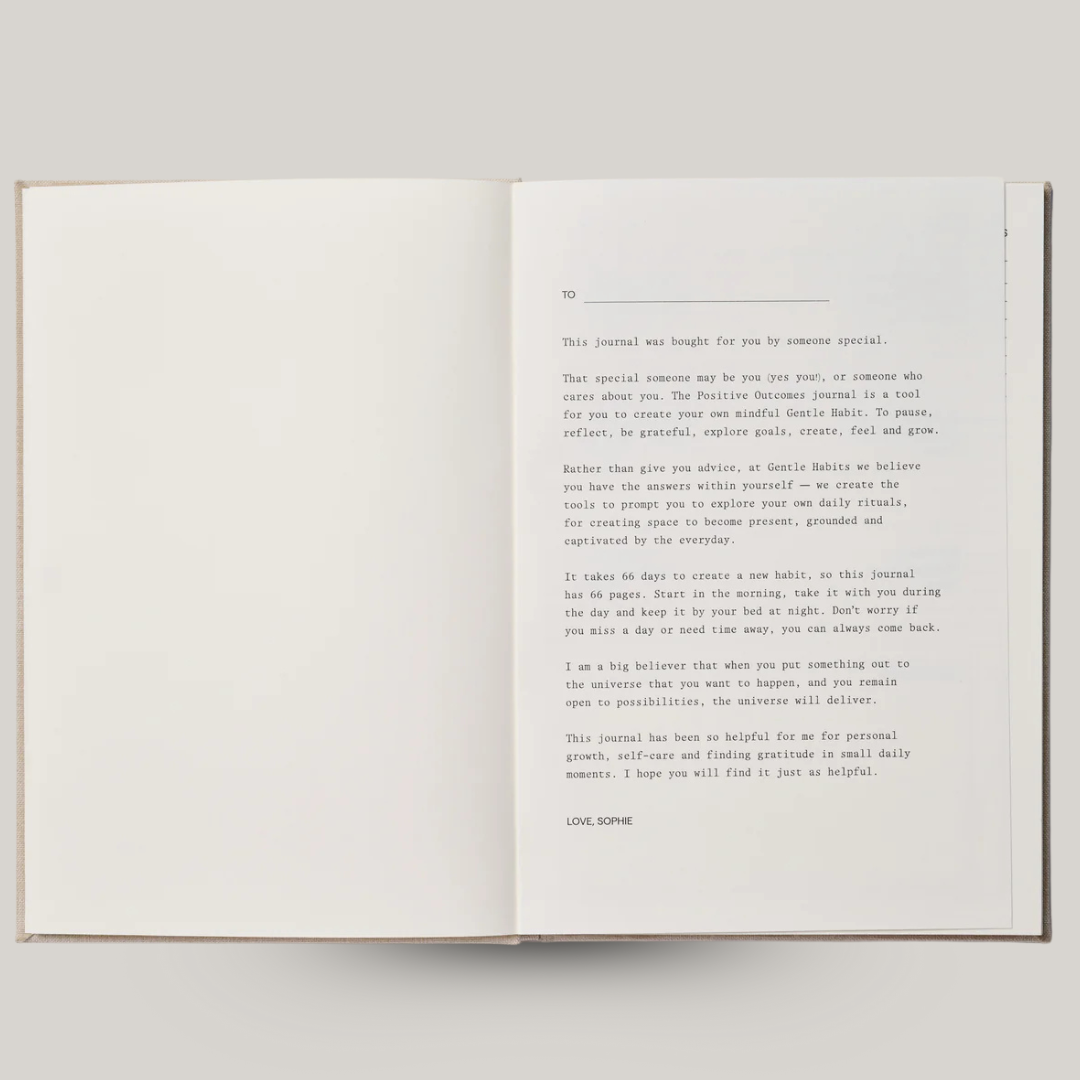 GENTLE HABITS Positive Outcomes Journal