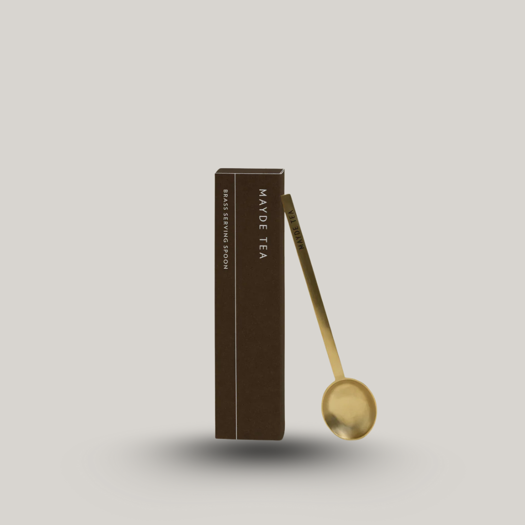 MAYDE TEA Brass Serving Spoon